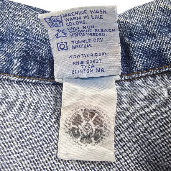 Vintage Eagle and US Flag Jean Jacket Men 4XL Trucker Made USA IAM Union Tyca - Picture 12 of 15